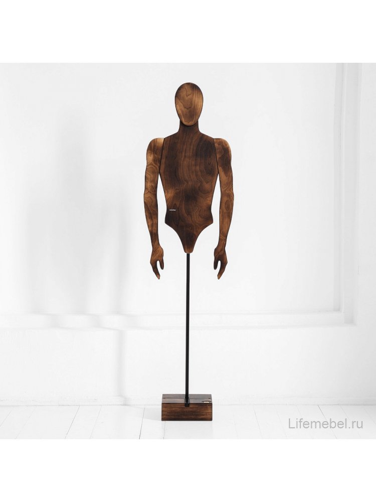 Напольная вешалка Костя жженая береза