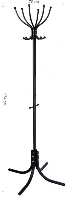 Вешалка напольная М 6 черная