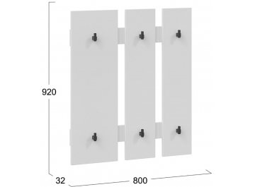 Вешалка настенная Агата белая
