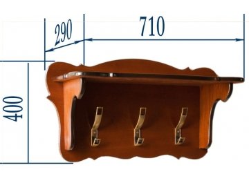 Вешалка настенная Бонита орех тёмный