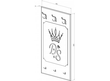 Настенная вешалка Дримстар-004 комплектация 1