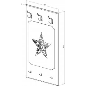 Настенная вешалка ДримСтар ДС-31