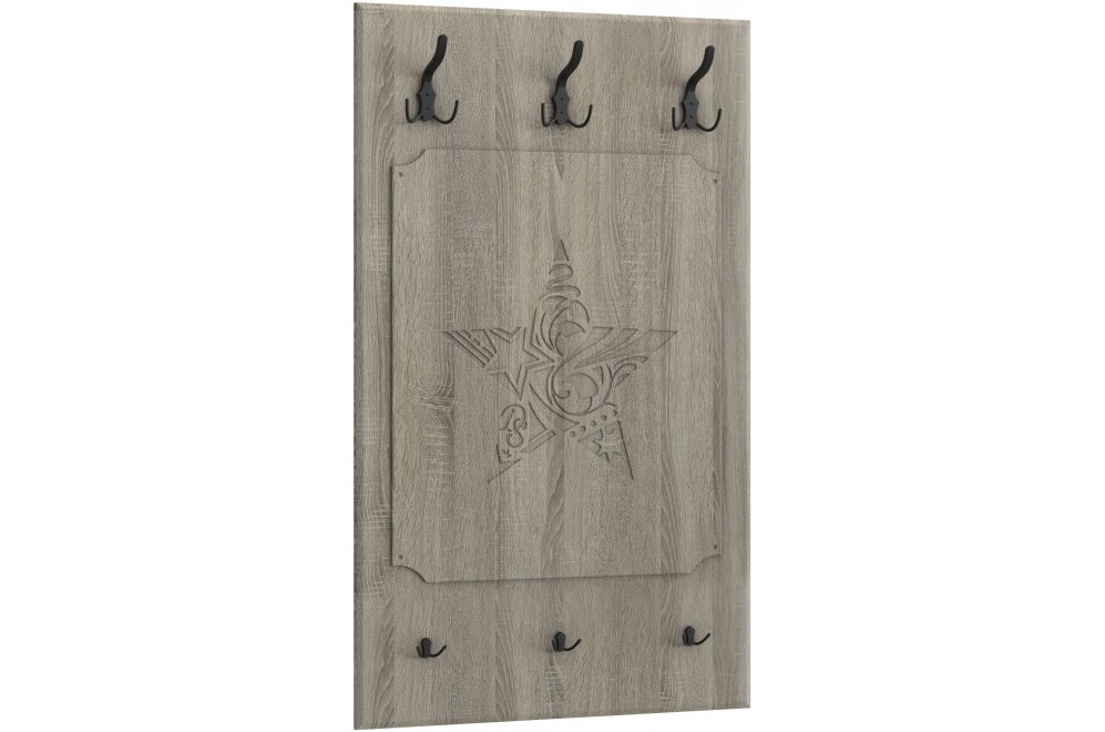 Настенная вешалка ДримСтар ДС-31 дуб сонома темный