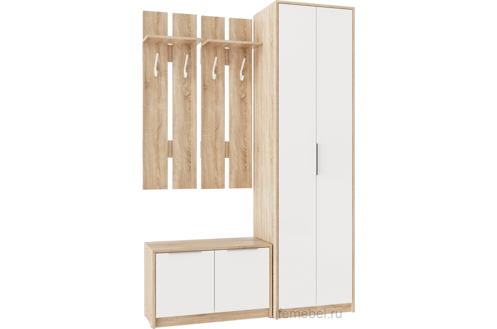 Настенная вешалка Нордик дуб сонома