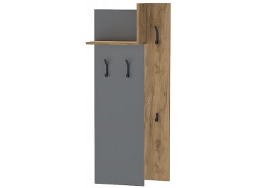 Вешалка настенная МС Квадро В-1 графит / дуб крафт золотой