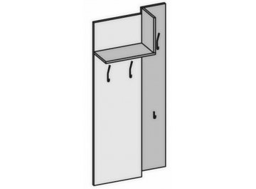 Вешалка настенная МС Квадро В-1 графит / дуб крафт золотой