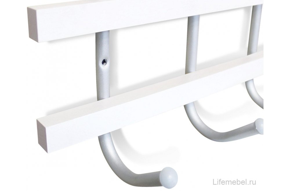 Настенная вешалка SHT-WH11 беленый / алюминий металлик