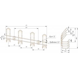 Настенная вешалка SHT-WH16-4