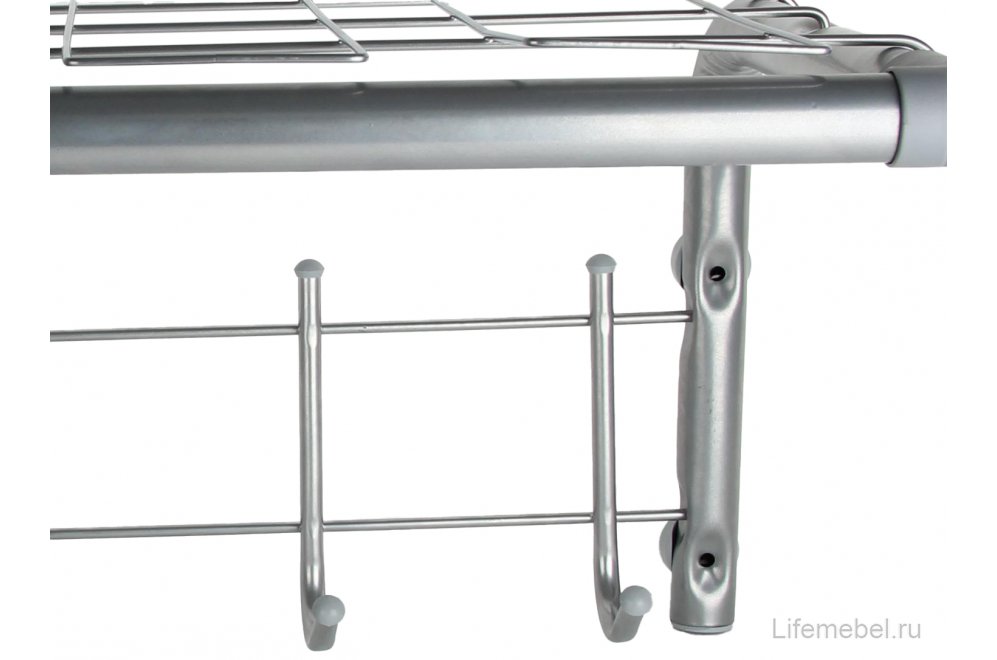 Настенная вешалка SHT-WH7 хром лак / серый