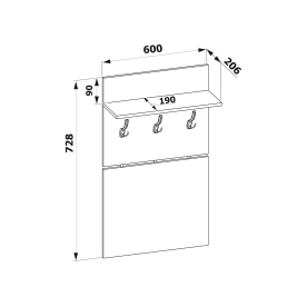 Настенная вешалка ВШ-4