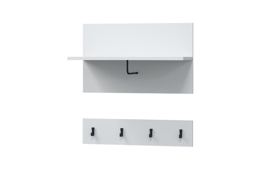 Вешалка настенная Шарлиз белая