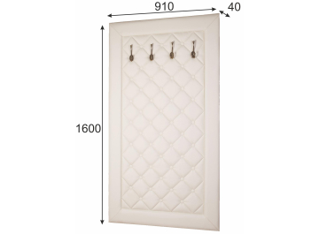 Вешалка настенная в прихожую Оливия H2 молочная