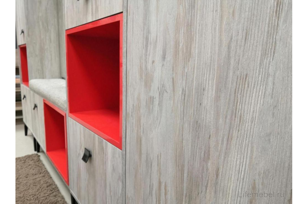 Ящик Милан акрил красный