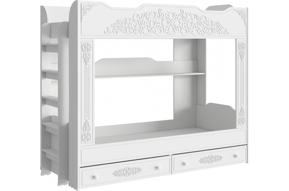 Двухъярусная кровать Ассоль АС-25 белое дерево