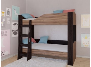 Детская кровать Астра 2 без ящика венге / орех