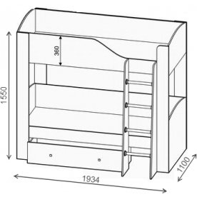 Двухъярусная кровать Астра 2