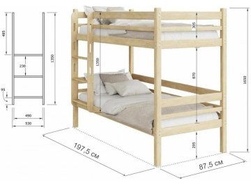 Детская кровать Борис 80х190