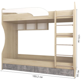Двухъярусная кровать Колибри Лофт