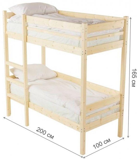 Двухъярусная кровать Микки 90х190