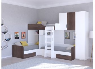 Двухъярусная кровать Трио/2