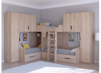 Двухъярусная кровать Трио/3