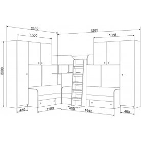 Двухъярусная кровать Трио/3