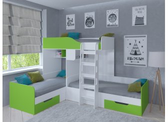 Двухъярусная кровать Трио
