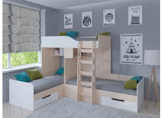 Двухъярусная кровать Трио