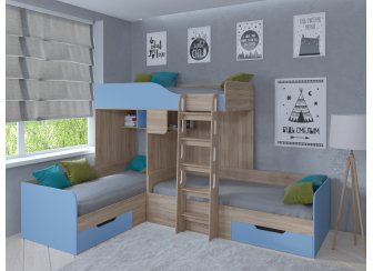 Двухъярусная кровать Трио