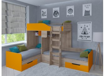 Двухъярусная кровать Трио