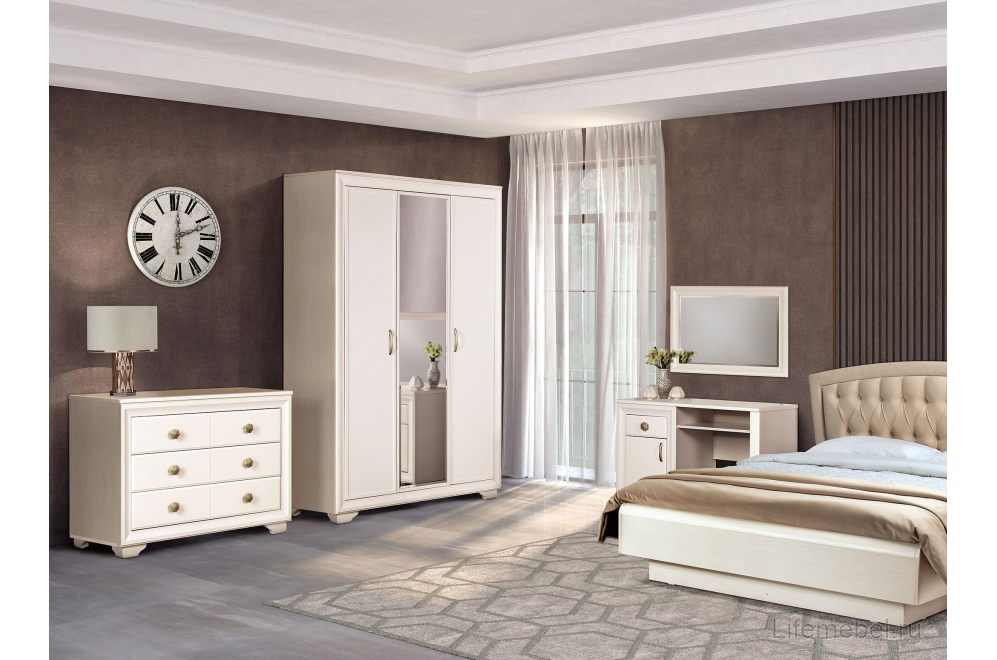 Комод Афины №362 кремовый белый