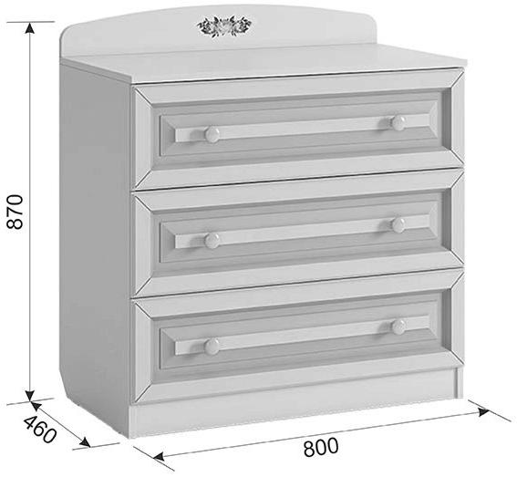 Комод Алиса белый / крем