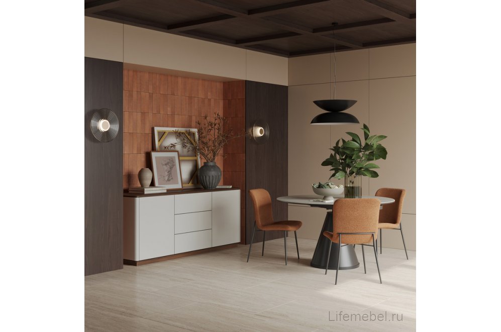 Комод Altea серо-белый / орех