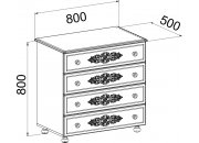Детский комод Ассоль АС-5 белое дерево
