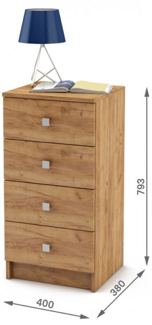 Комод Бостон-2 дуб золотистый