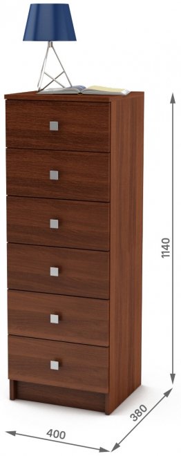 Комод Бостон-4 итальянский орех