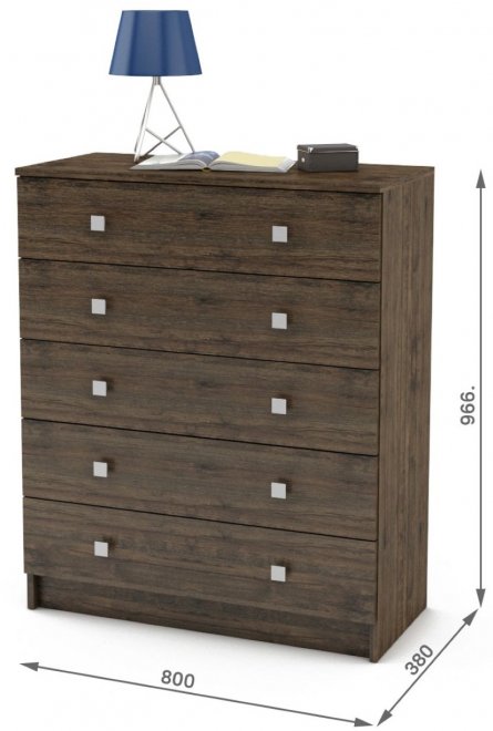 Комод Бостон-7 дуб апрель темный