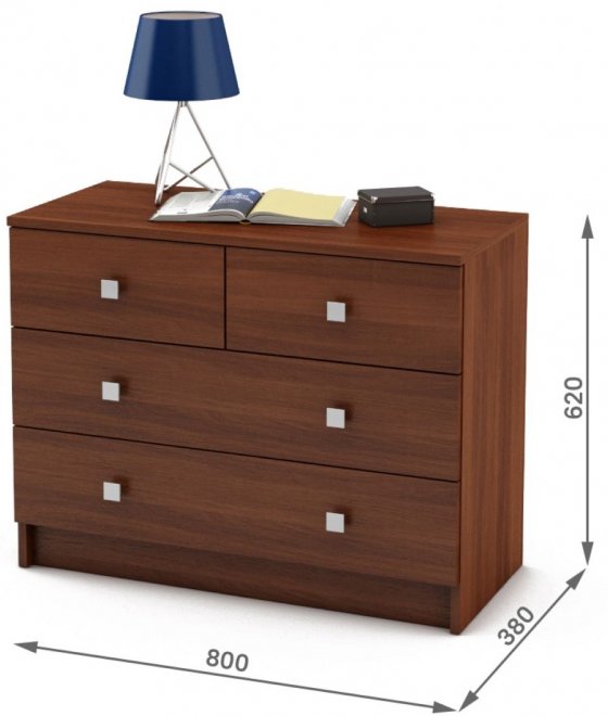 Комод Бостон-9 итальянский орех