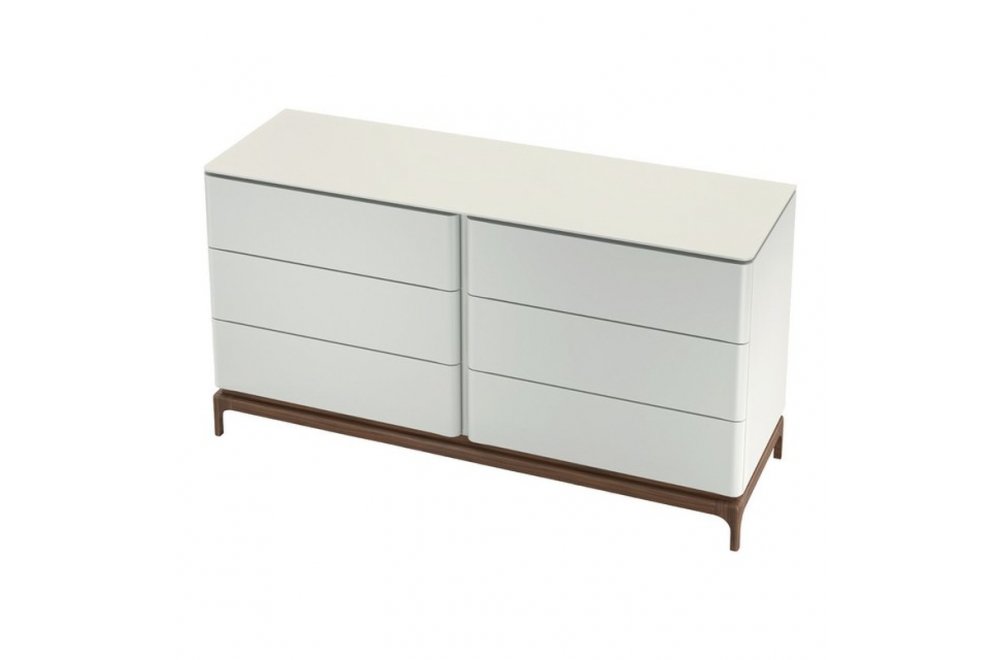 Комод Calpe светло-серый / орех