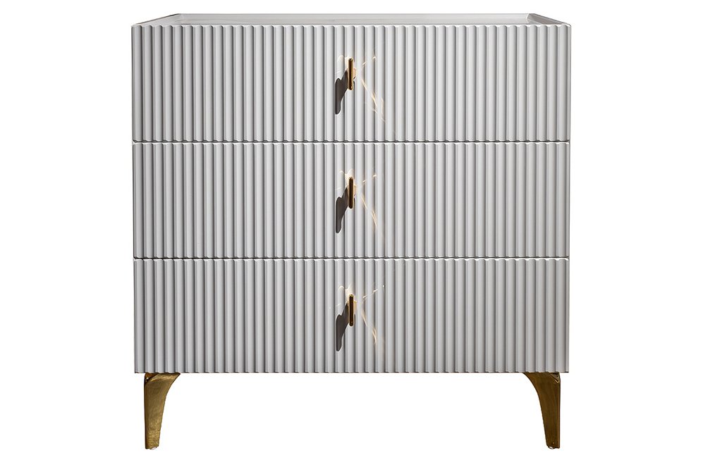 Комод Дори белый / золото