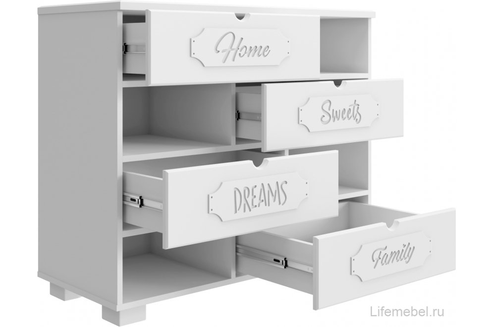 Комод ДримСтар ДС-10 белое дерево