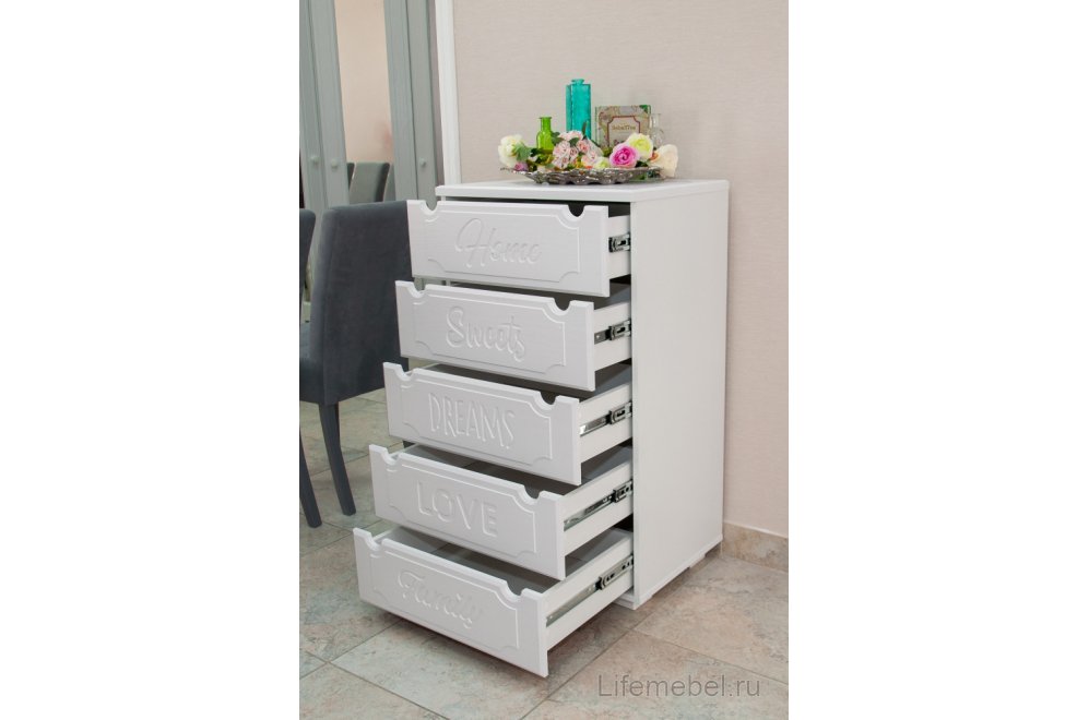 Комод ДримСтар ДС-11 белое дерево