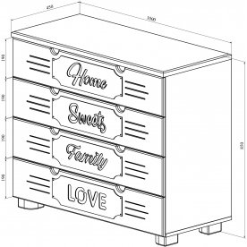 Комод ДримСтар ДС-12