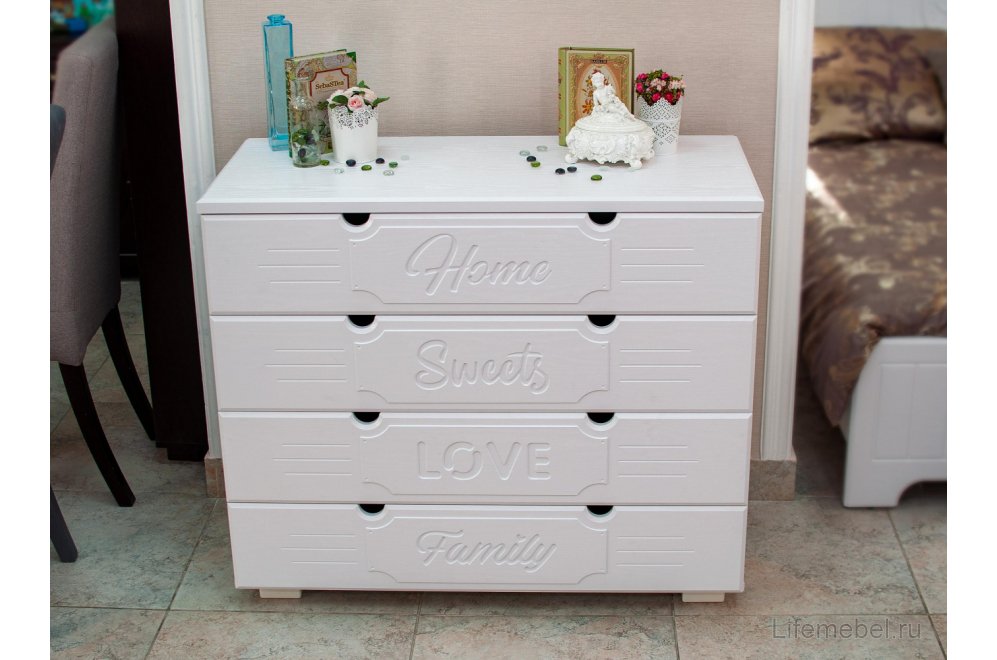 Комод ДримСтар ДС-12 белое дерево