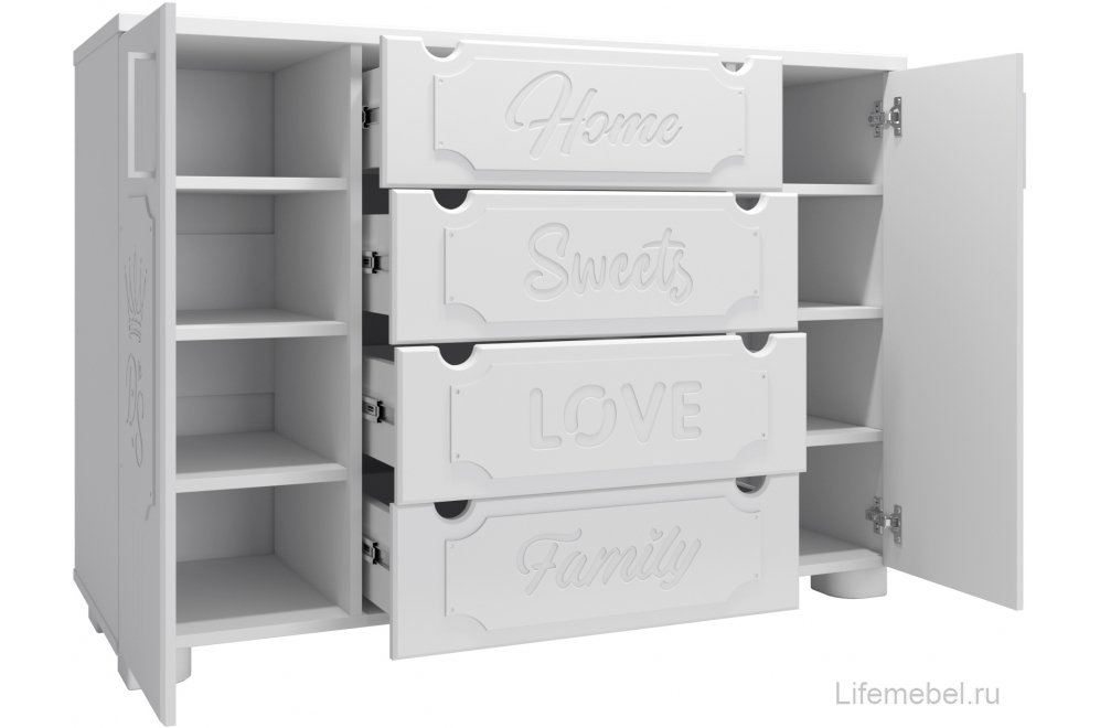 Комод ДримСтар ДС-13 белое дерево