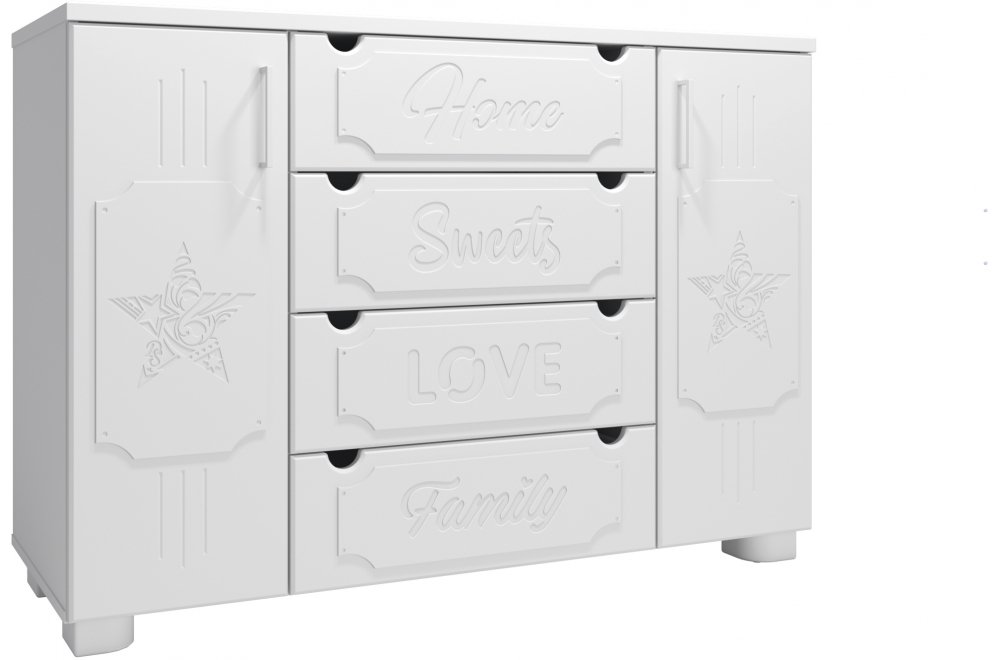 Комод ДримСтар ДС-17 белое дерево