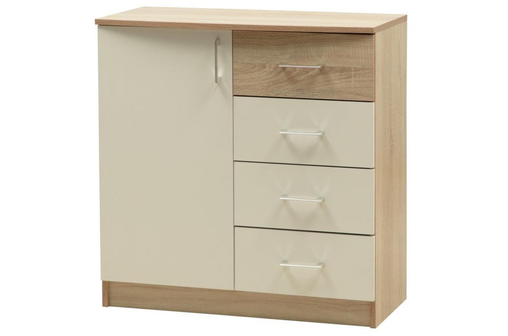 Комод Дуэт-5 дуб сонома / белый
