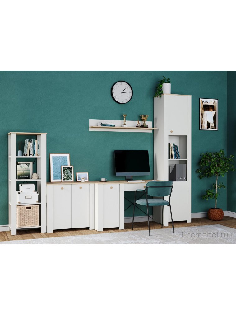 Комод Джастин 16.228.02 белый PE шагрень / дуб белый exclusive OW D4430