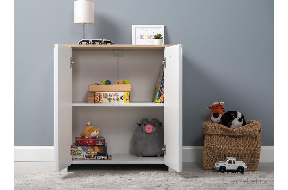 Комод Джастин 16.228.02 белый PE шагрень / дуб белый exclusive OW D4430