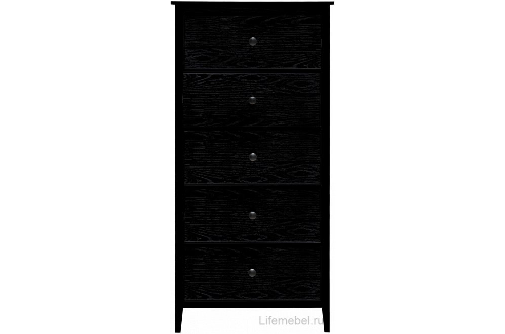 Комод Ферн 5 ящиков черный